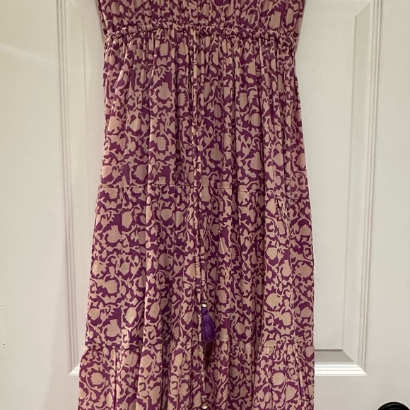 Bohemian purple and cream maxi dress - Picture 5 of 8